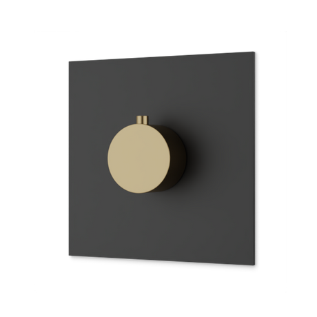 Artos Otella Thermostat Trim Kit Satin Brass / Matte Black – F904A-9TKSBB