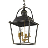 Christoff 4 Light Pendant in Antique Black Iron