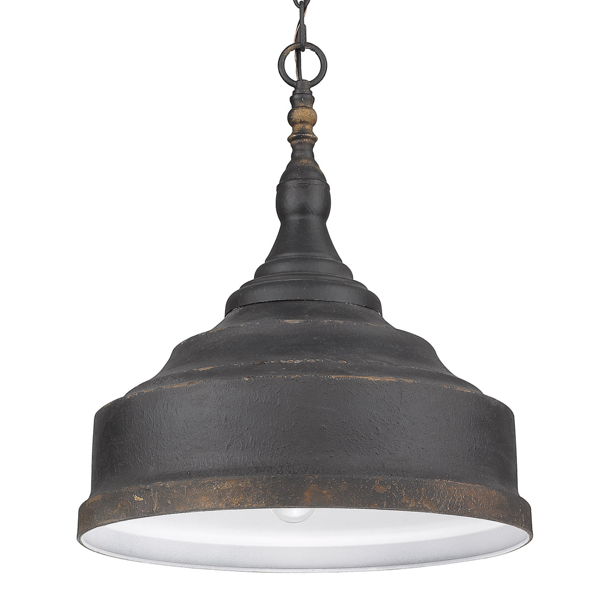 Keating 3 Light Pendant in Antique Black Iron