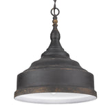 Keating 3 Light Pendant in Antique Black Iron