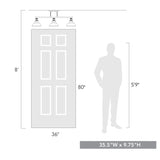Carver 3-Light Semi-Flush in Matte Black