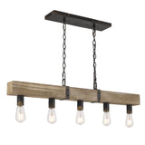 Garrett Linear Pendant in Antique Black Iron