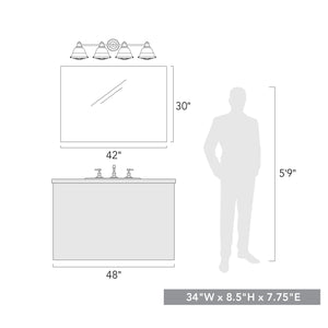 Bartlett 4 Light Bath Vanity