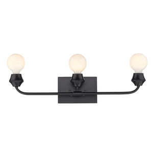 Ormond 3 Light Bath Vanity in Matte Black