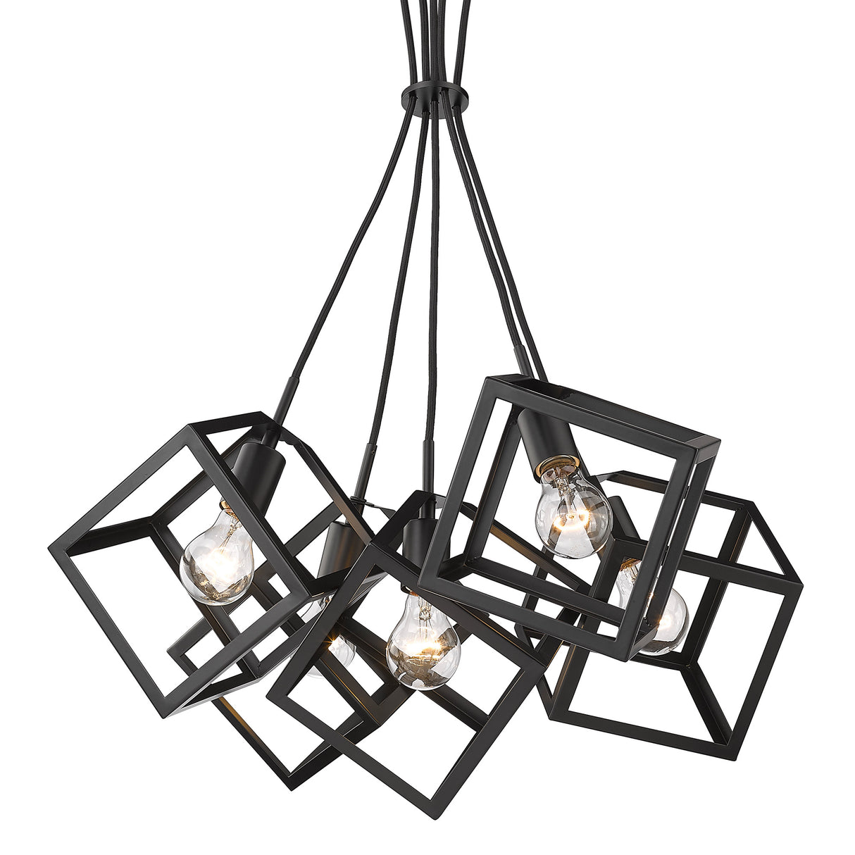 Cassio 5 Light Pendant in Matte Black