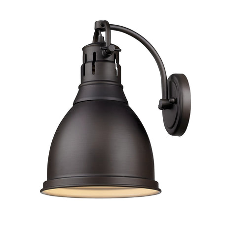 Duncan 1 Light Wall Sconce in Rubbed Bronze with a Rubbed Bronze Shade