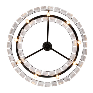Ciara BLK Matte Black 9 Light Chandelier