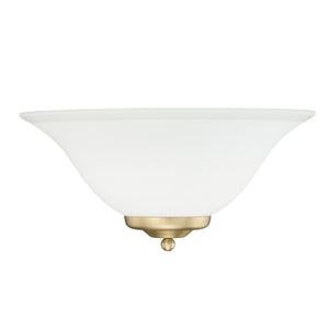 Multi-Family 1 Light Wall Sconce in Brushed Champagne Bronze with Opal Glass Shade