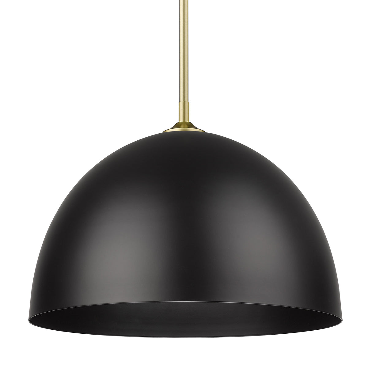 Zoey Large Pendant in Olympic Gold with Matte Black Shade