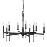 Landon 9 Light Chandelier in Matte Black