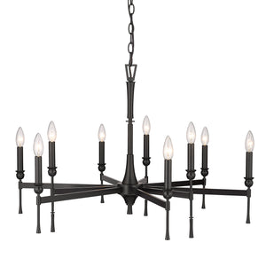 Landon 9 Light Chandelier in Matte Black