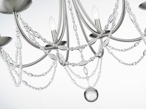Mirabella 6 Light Chandelier in Pewter