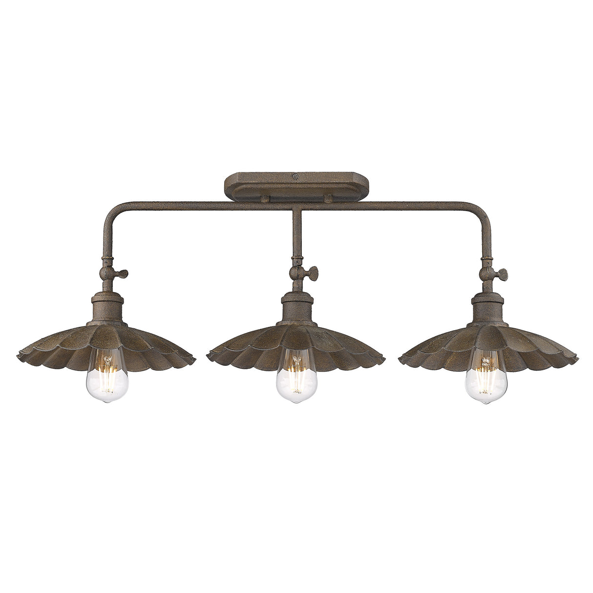 Clemence 3 Light Bath Vanity in Dark Rust