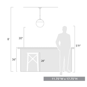 Dixon Pendant in Pewter with Clear Glass and Matte Black Cap