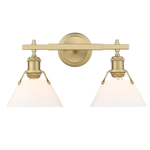 Orwell BLK 2 Light Bath Vanity in Brushed Champagne Bronze with Opal Glass Shade