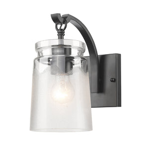 Travers BLK 1-Light Wall Sconce in Matte Black