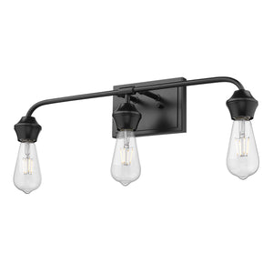 Ormond 3 Light Bath Vanity in Matte Black