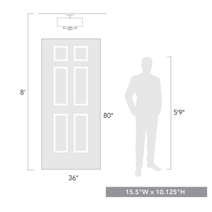 Eliana 4 Light Semi-Flush in Matte Black with Modern White Shade