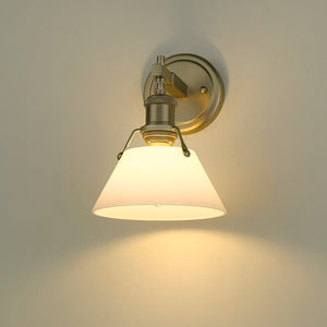 Orwell BLK 1 Light Bath Vanity in Brushed Champagne Bronze with a Clear Glass Shade