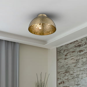 Shepard MBS Modern Brass 3 Light Flush Mount