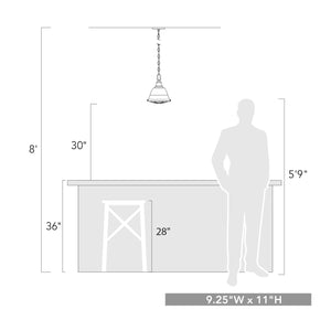 Bartlett Small Pendant in Black Patina