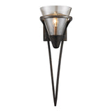 Olympia 1 Light Wall Sconce in Burnt Sienna with Baltic Amber Glass