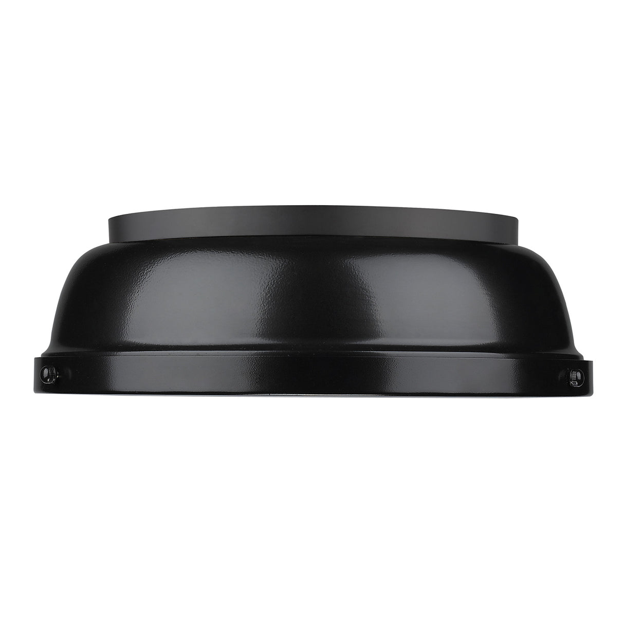 Duncan 14" Flush Mount in Black with a Black Shade