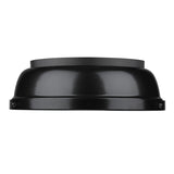 Duncan 14" Flush Mount in Black with a Black Shade