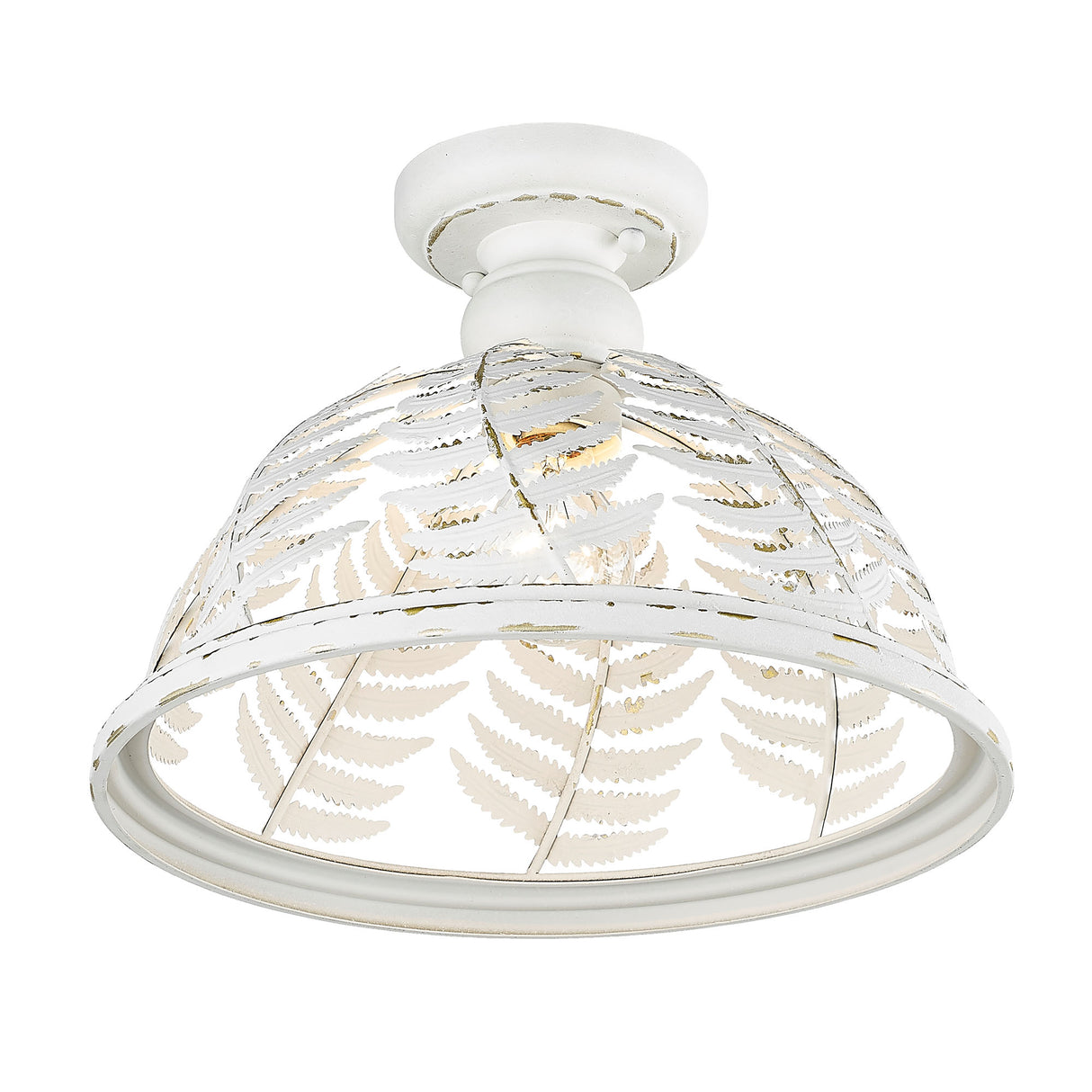 Annalin Vintage Decor White Semi-Flush