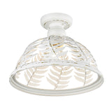 Annalin Vintage Decor White Semi-Flush