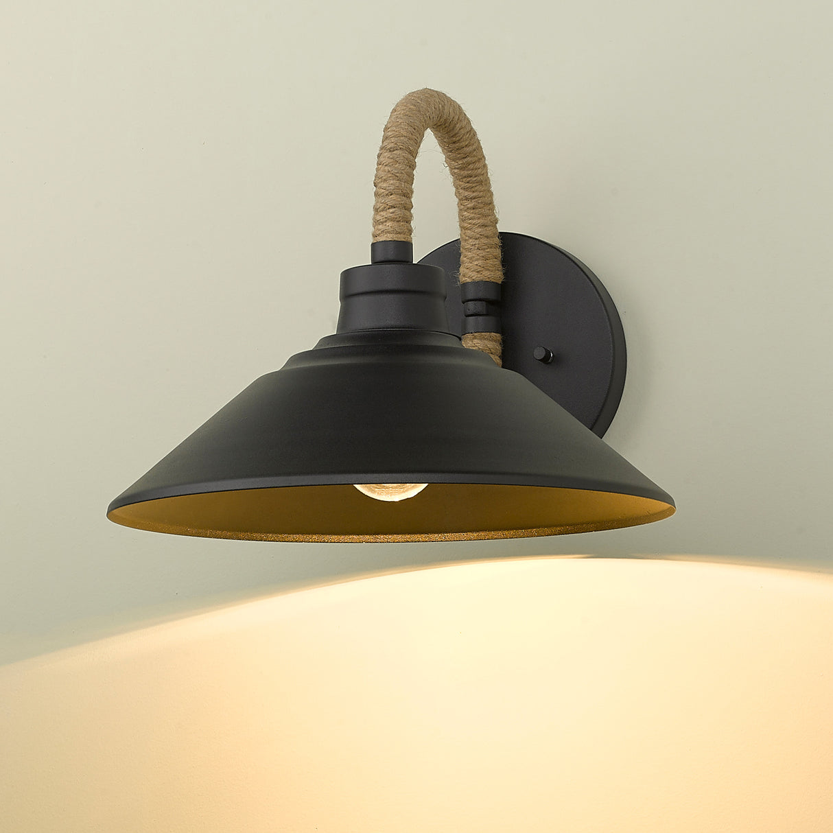 Journey 1-Light Wall Sconce in Natural Black