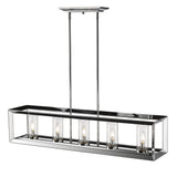 Smyth 5 Light Linear Pendant in Chrome with Clear Glass