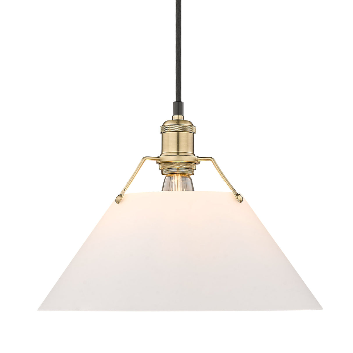 Orwell BCB Large Pendant in Brushed Champagne Bronze with Opal Glass Shade