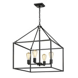 Wesson 4-light chandelier in Black