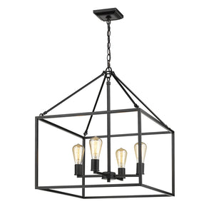Wesson 4-light chandelier in Black
