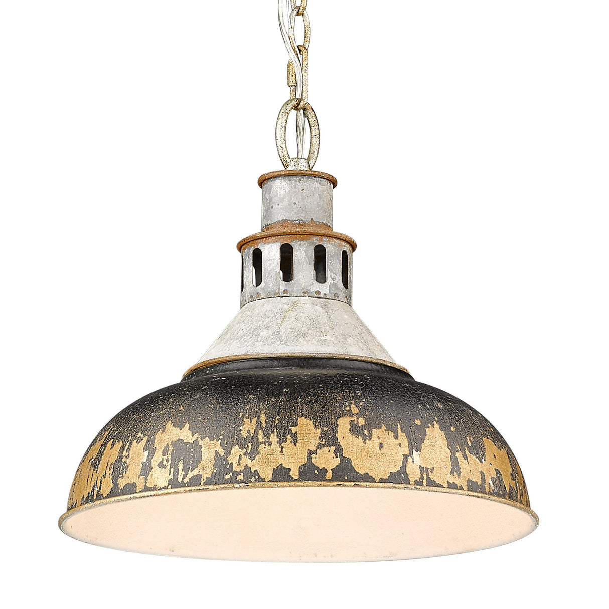 Kinsley Large Pendant in Aged Galvanized Steel