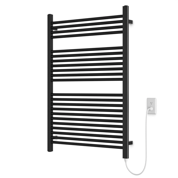 Artos Denby 44" x 30" Plug-In Heated Towel Rail Matte Black – M11175P-BK