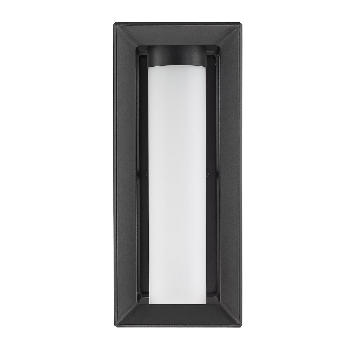 Smyth Outdoor Medium Wall Sconce in Natural Black with Opal Glass