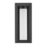 Smyth Outdoor Medium Wall Sconce in Natural Black with Opal Glass