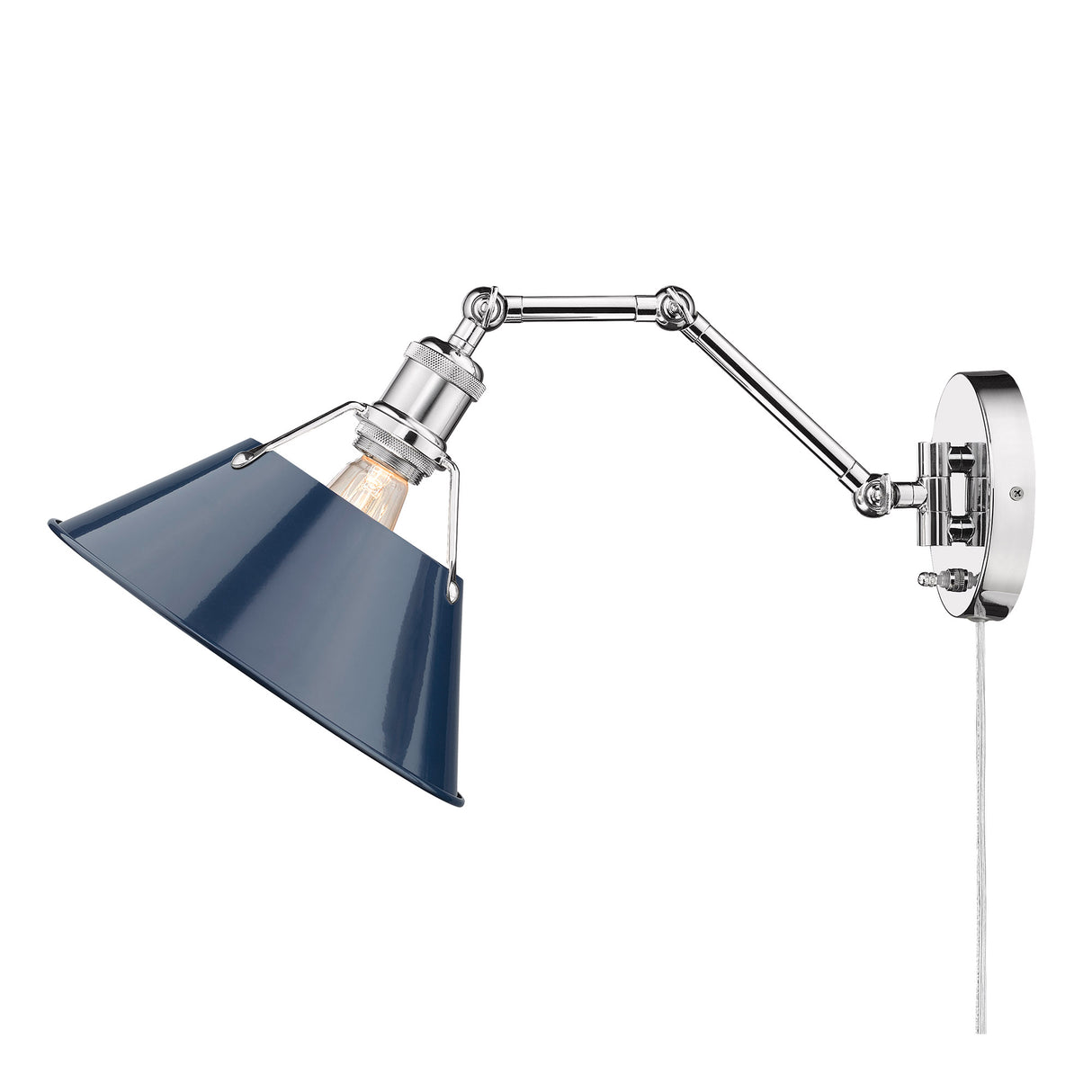 Orwell CH Articulating 1 Light Wall Sconce with Matte Navy Shade