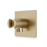 Artos Otella 3.25" Shower Outlet Elbow with Hand Shower Holder Satin Brass – F902-44SB