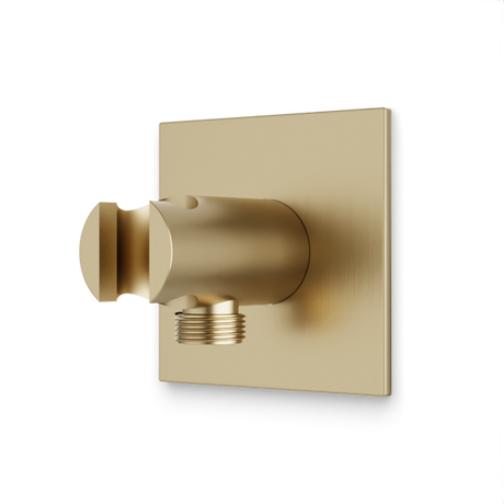 Artos Otella 3.25" Shower Outlet Elbow with Hand Shower Holder Satin Brass – F902-44SB