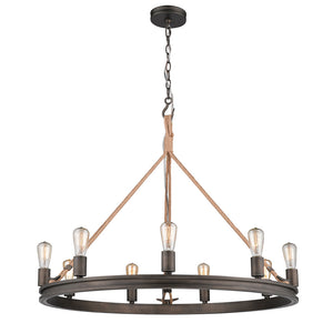 Chatham 9 Light Chandelier in Gunmetal Bronze