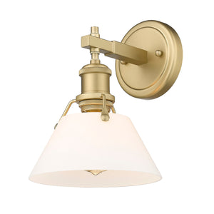 Orwell BLK 1 Light Bath Vanity in Brushed Champagne Bronze with a Clear Glass Shade