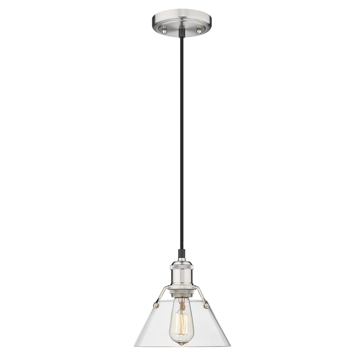 Orwell PW Small Pendant in Pewter with Clear Glass Shade