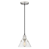 Orwell PW Small Pendant in Pewter with Clear Glass Shade