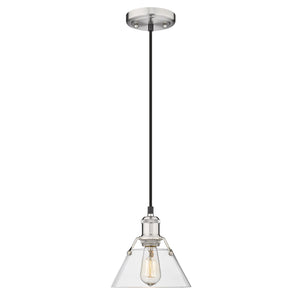 Orwell PW Small Pendant in Pewter with Clear Glass Shade