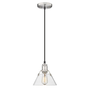 Orwell PW Small Pendant in Pewter with Clear Glass Shade
