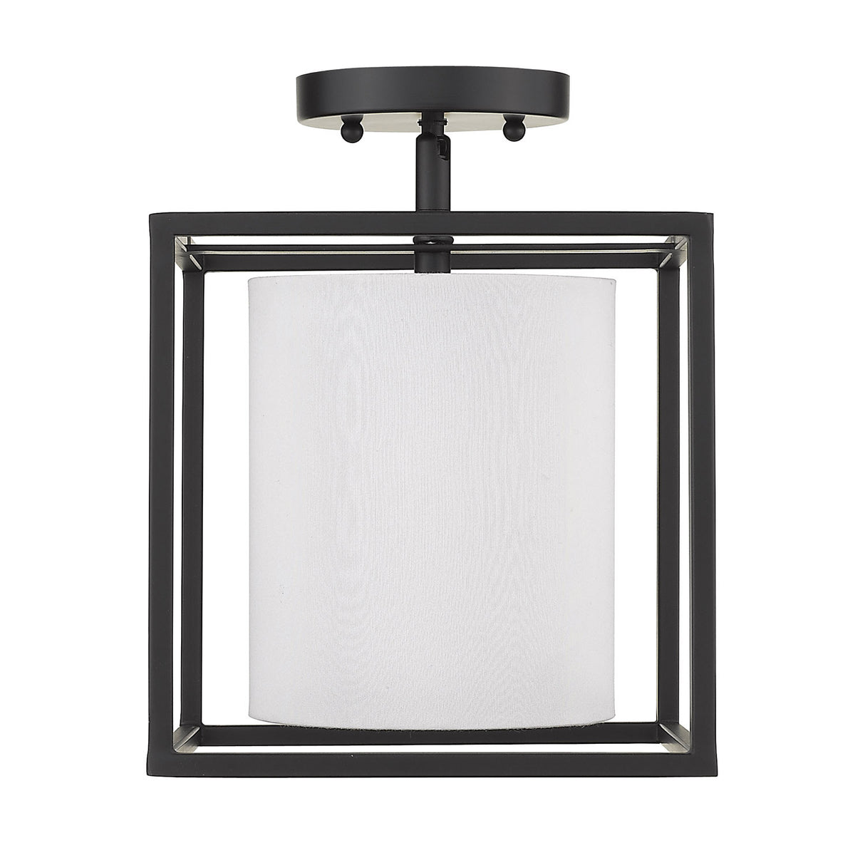 Manhattan Semi-Flush in Matte Black