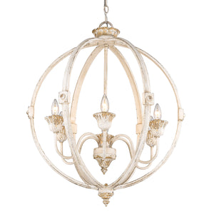 Jules 6-Light Chandelier in Antique Ivory